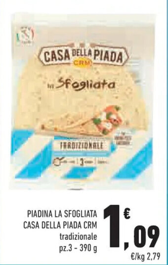 PIADINA LA SFOGLIATA CASA DELLA PIADA CRM tradizionale pz.3 - 390 g