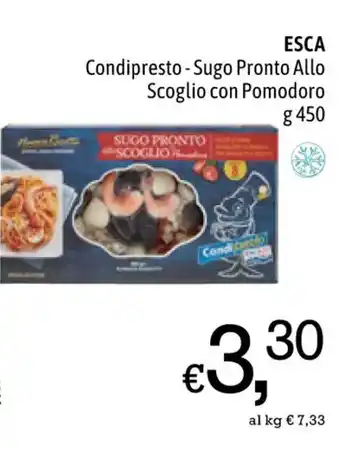 A&O ESCA Condipresto - Sugo Pronto Allo Scoglio con Pomodoro g 450 offerta