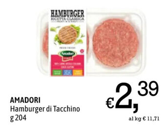 A&O AMADORI Hamburger di Tacchino g 204 offerta