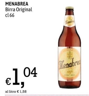 A&O MENABREA Birra Original cl 66 offerta