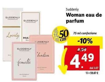 Suddenly Woman eau de parfum 75 ml confezione