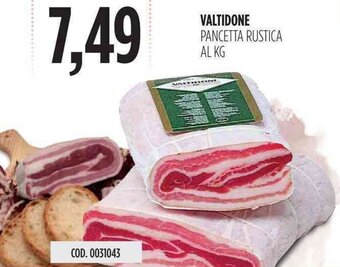 Carico Cash & Carry Valtidone Pancetta Rustica offerta