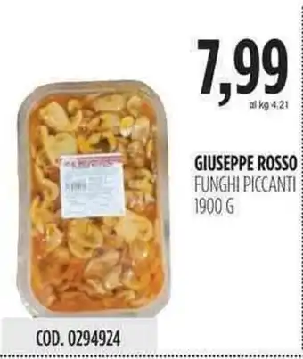 Carico Cash & Carry Giuseppe Rosso Funghi Piccanti 1900g offerta