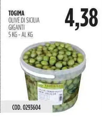 Carico Cash & Carry Togima Olive di Sicilia Giganti 5kg offerta