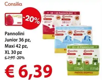 Cadoro Consilia Pannolini Junior 36 pz, Maxi 42 pz, XL 30 pz offerta