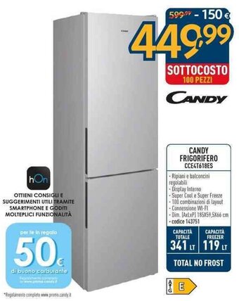 Sinergy CANDY FRIGORIFERO CCE4T618ES offerta