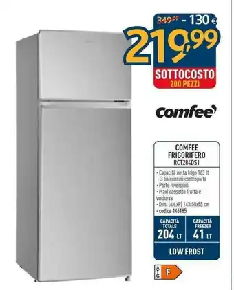 Sinergy COMFEE FRIGORIFERO RCT284DS1 offerta