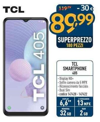 Sinergy TCL SMARTPHONE 405 offerta