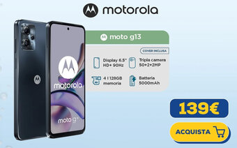 Euronics motorola moto g13 offerta