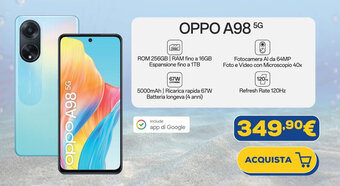 Euronics OPPO A98 5G offerta
