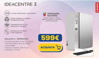 Euronics Lenovo IDEACENTRE 3 offerta