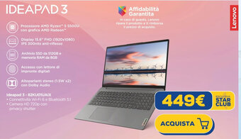 Euronics Lenovo IDEAPAD 3 offerta