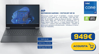 Euronics HP NOTEBOOK GAMING - VICTUS BY HP 15 offerta