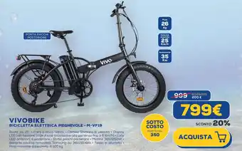 Euronics VIVOBIKE BICICLETTA ELETTRICA PIEGHEVOLE - M-VF19 offerta