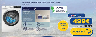 Euronics Electrolux Lavatrice PerfectCare 600 SensiCare System EW6F314T offerta
