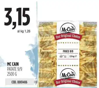 Carico Cash & Carry McCain Patate 9/9 2500g offerta