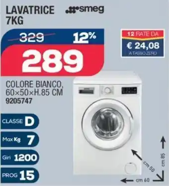 Bricofer smeg LAVATRICE 7KG offerta