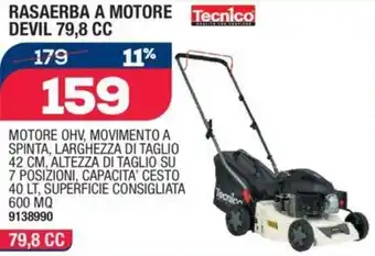 Bricofer Tecnico RASAERBA A MOTORE DEVIL 79,8 CC offerta