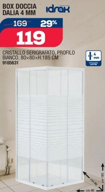 Bricofer Idrak BOX DOCCIA DALIA 4 MM offerta