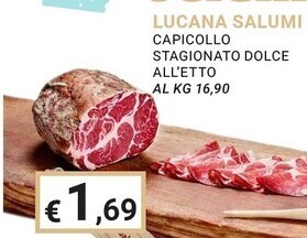 Eté Lucana salumi capicollo stagionato dolce offerta