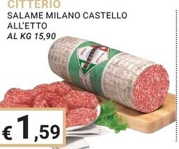 Eté Citterio salame milano castello offerta