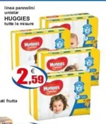 linea pannolini unistar HUGGIES tutte le misure
