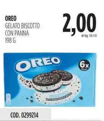 Carico Cash & Carry Oreo Gelato Biscotto con Panna 198g offerta