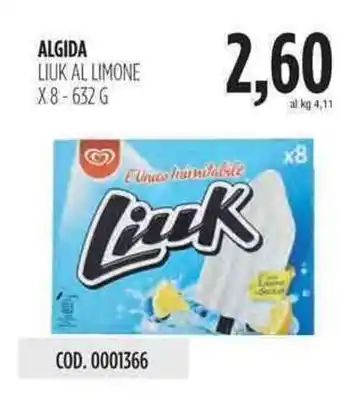 Carico Cash & Carry Algida Liuk Al Limone x 8 632g offerta