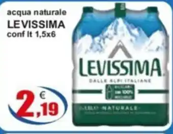 Iperstore Barletta acqua naturale LEVISSIMA conf It 1,5x6 offerta