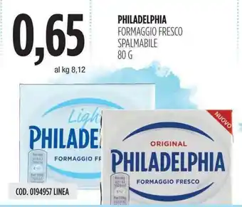 Carico Cash & Carry Philadelphia Formaggio Fresco Spalmabile 80g offerta