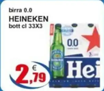 birra 0.0 HEINEKEN bott cl 33X3