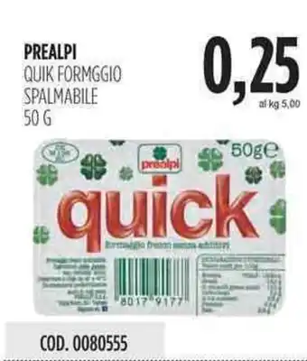 Carico Cash & Carry Prealpi Quik Formaggio Spalmabile 50g offerta