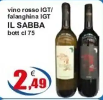 vino rosso IGT/ falanghina IGT IL SABBA bott cl 75