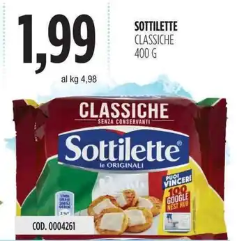 Carico Cash & Carry Sottilette Classiche 400g offerta