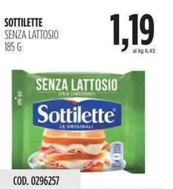 Carico Cash & Carry Sottilette Senza Lattosio 185g offerta