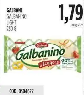 Carico Cash & Carry Galbani Galbanino Light 230g offerta