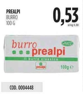 Carico Cash & Carry Prealpi Burro 100g offerta