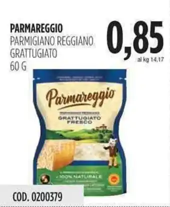 Carico Cash & Carry Parmareggio Parmigiano Reggiano Grattugiato 60g offerta