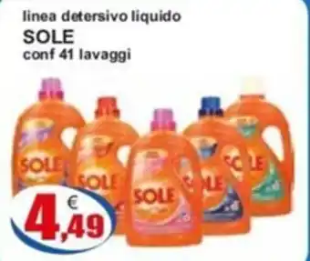 linea detersivo liquido SOLE conf 41 lavaggi