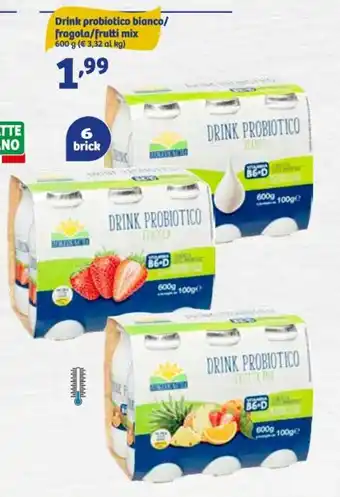 In'S Mercato Drink probiotico bianco/ fragola/frutti mix 600 g offerta