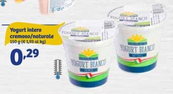 In'S Mercato Yogurt intero cremoso/naturale 150 g offerta