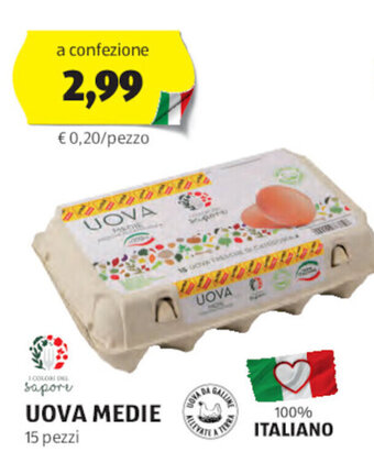 ALDI UOVA MEDIE 15 pezzi offerta