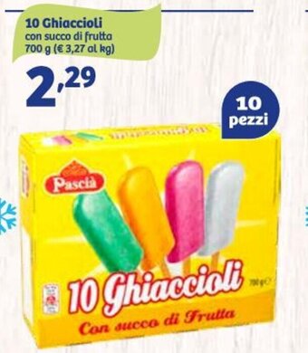 In'S Mercato 10 Ghiaccioli Con succo di Frutta 700 g offerta