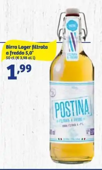 In'S Mercato Birra Lager filtrata a freddo 5,0° 50 cl offerta