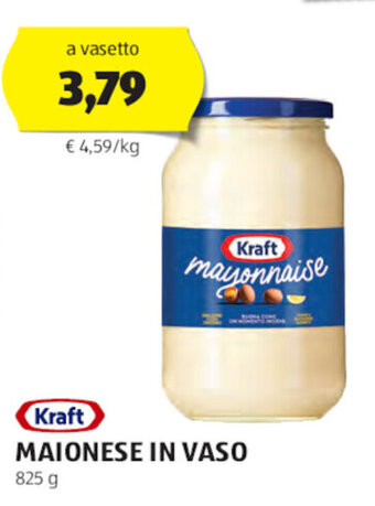 ALDI Kraft MAIONESE IN VASO 825 g offerta