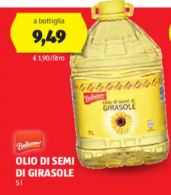 ALDI Bellasan OLIO DI SEMI DI GIRASOLE 5l offerta