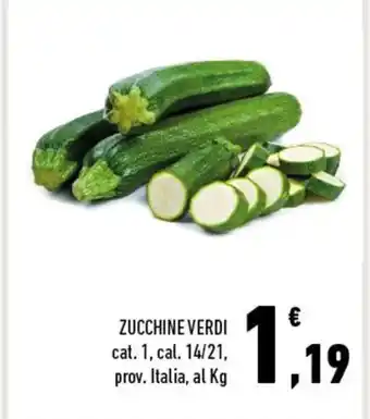 Conad Superstore ZUCCHINE VERDI cat. 1, cal. 14/21, prov. Italia, al Kg offerta