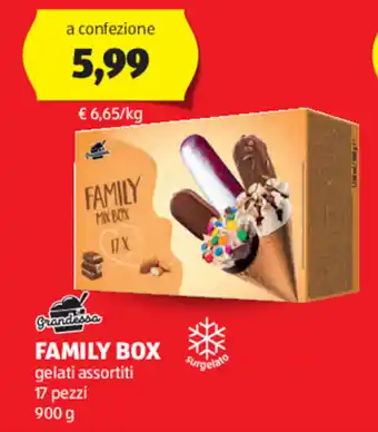 ALDI Grandessa FAMILY BOX gelati assortiti 17 pezzi 900 g offerta