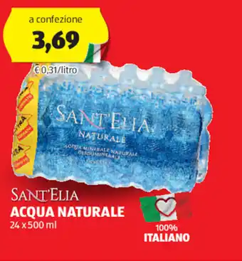 ALDI SANT'ELIA ACQUA NATURALE 24x500 ml offerta