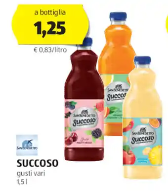ALDI SAN BENEDETTO SUCCOSO gusti vari 1,5 l offerta